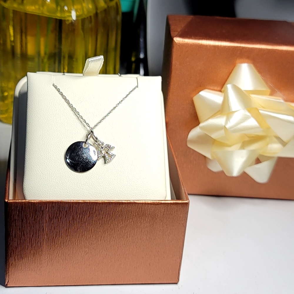 Genuine Diamond Guardian Angel Necklace
